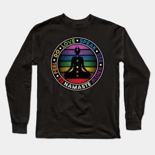 Namaste Chakras Meditation Chakra Alignment Energy Long Sleeve T-Shirt